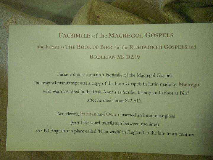 PICT0915.JPG - About the Macregol Gospels in BIrr Library (MD)